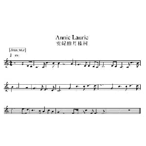 电子琴谱 | 安妮的月桂树