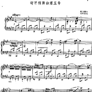 手风琴谱 | 匈牙利圆舞曲第五号 林凯利改编 勃劳姆斯曲 林凯利改编