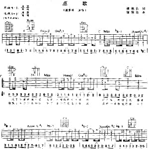 点歌 吉他谱 谢霆锋 谢铭佑 谢霆锋