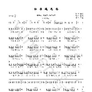 如果遇见你_歌曲简谱_词曲:樊冲 樊冲