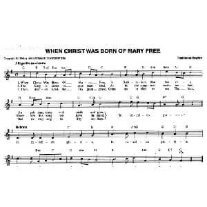 WHEN CHRIST WAS BORN OF MARY FREE_外国歌谱