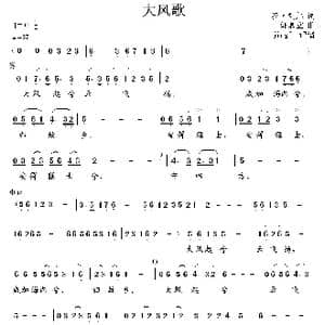 大风歌_歌谱投稿_词曲: 汉 刘邦 郭鼎立