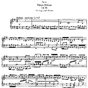 Pieces Breves Op.84 钢琴谱 加布里埃尔 福雷