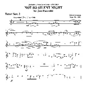 萨克斯谱 | NOT SO SILENT NIGHT 第二次中音萨克斯分谱