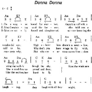 Donna Donna 美国 _外国歌谱