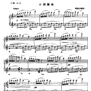 小回旋曲 钢琴谱 玛依卡帕尔