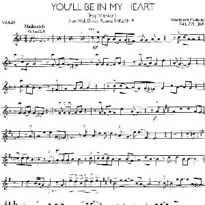 小提琴谱 | YOU 'LL BE IN MY HEART