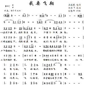 我要飞翔_歌曲简谱_词曲:顾浩晨 杨东平