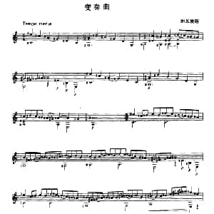 变奏曲 吉他谱 纳瓦埃斯