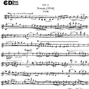 小提琴谱 | Delius Sonata