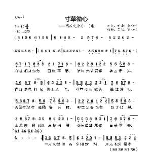 寸草微心_歌曲简谱_词曲:宋雨竹 宋雨竹