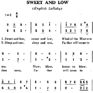 SWEET AND LOW 英国 _外国歌谱
