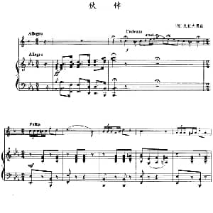 伙伴 小号 钢琴伴奏 德 克拉夫曼