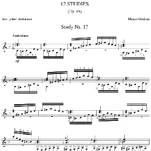 Mauro Giuliani 12 Studies,Op.48 吉他谱