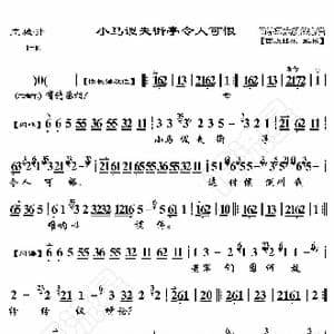 空城计 小马谡失街亭令人可恨_歌曲简谱_词曲:暂无 恒流星制谱