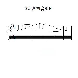 第二级 D大调琶音R H 钢琴谱