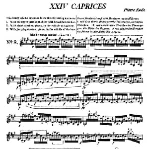 小提琴谱 | 24首小提琴练习曲之8 罗德