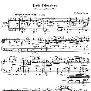 Trois Polonaises Op.71 钢琴谱 弗雷德里克 弗朗索瓦 肖邦