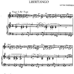 小提琴谱 | LIBERTANGO 自由探戈 小提琴 钢琴伴奏 皮亚佐拉