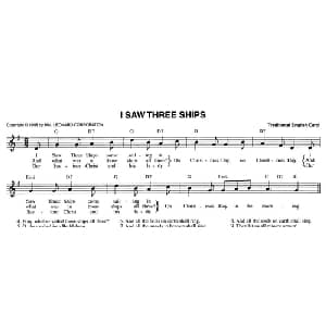 I SAW THREE SHIPS_外国歌谱