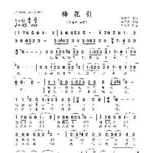 梅花引_歌曲简谱_词曲:韩静霆 徐沛东