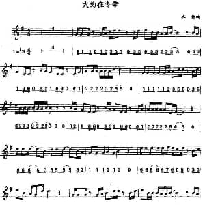 萨克斯谱 | 大约在冬季 线简谱对照版 齐秦