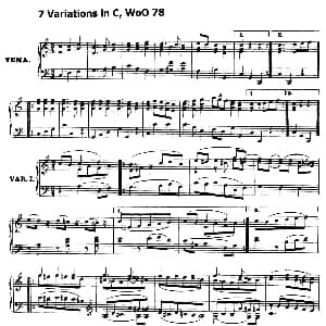 7 Variations in C WoO 78 钢琴谱 路德维希 冯 贝多芬