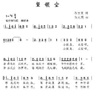 望领空_儿歌乐谱_词曲:石方策 陈大同
