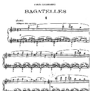 Tcherepnin 10 Bagatelles Op.5 钢琴谱 亚历山大 齐尔品