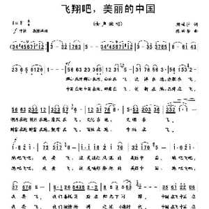 飞翔吧,美丽的中国_歌曲简谱_词曲:颜娃沙 陈经荣
