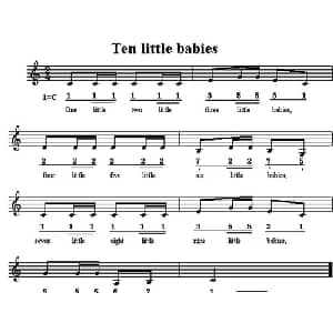 Ten little babies_外国歌谱