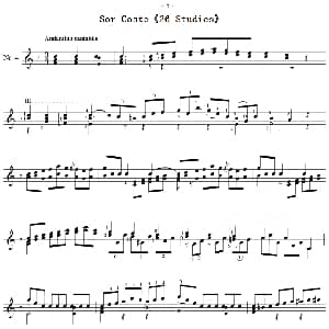 Sor Coste 26 Studies 吉他谱