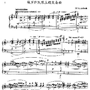 手风琴谱 | 俄罗斯民歌主题变奏曲 德 R 瓦兹纳