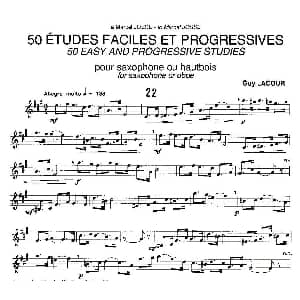萨克斯谱 | Guy Lacour 50 首萨克斯练习曲之22 Guy Lacour