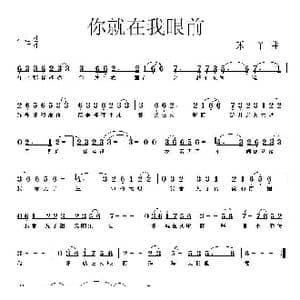 你就在我眼前_歌曲简谱_词曲:佚名 禾丫