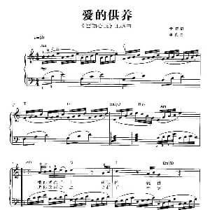 爱的供养 钢琴谱 于正 谭旋