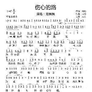 伤心的路_歌曲简谱_词曲:不知 不知