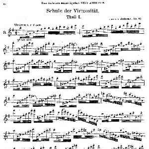 长笛曲谱 | Schule der Virtuosität. Op. 60 3 丹麦 安德森
