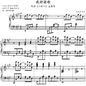 我好想你 钢琴谱 文武贝