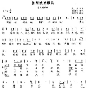 伽里波第纵队 意大利 _外国歌谱_词曲:贾键新译词 蔡良玉配歌