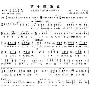 梦中的婚礼_歌曲简谱_词曲:周希怀 奥立弗.图森