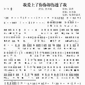 我爱上了你你却伤透了我_歌曲简谱_词曲:徐蔚 熊七梅