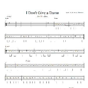 I Don‘t Gibe a Damn 吉他谱