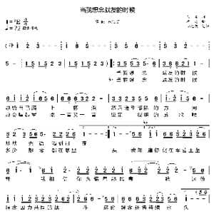当我想念战友的时候_歌曲简谱_词曲:王磊 崔丹
