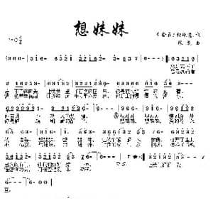 想妹妹_歌曲简谱_词曲:李会泉 浪花