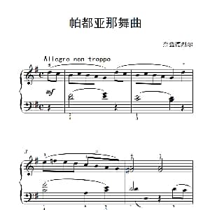 第三级 1.帕都亚那舞曲 钢琴谱 奈兹德烈尔