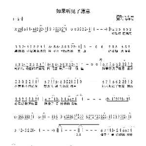 如果听见了愿意_歌曲简谱_词曲:willen willen