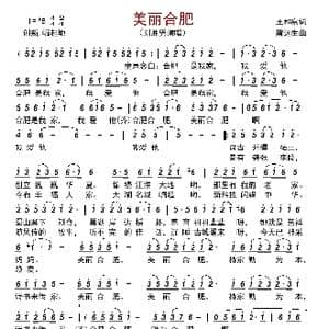 美丽合肥_歌曲简谱_词曲:王和泉 雷远生