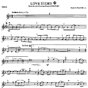 小提琴谱 | Love story 爱情故事