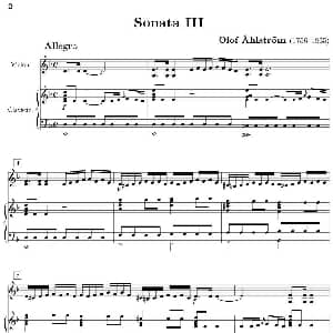 小提琴谱 | Sonata III 小提琴 钢琴伴奏 阿尔斯顿